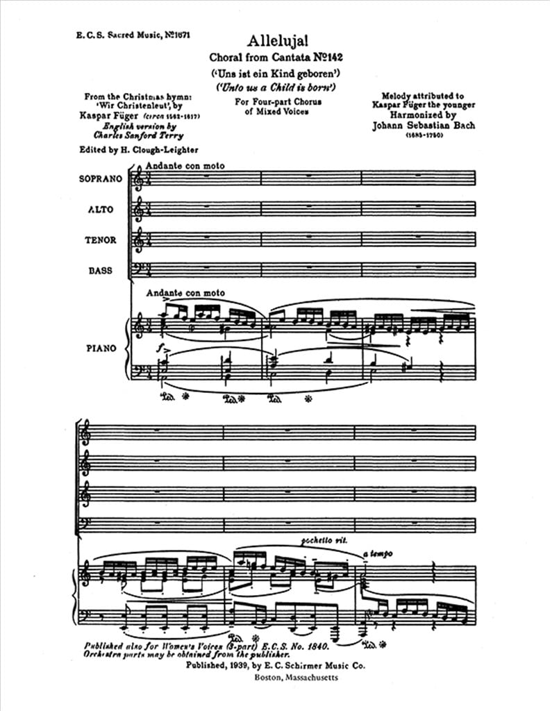 Cantata 22: For Us a Child is Born: Alleluja!